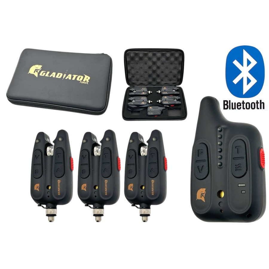 Набір сигналізаторів Gladiator BL1518 3+1 Black з пейджером+BLUETOOTH Набір сигналізаторів Gladiator BL1518 3+1 Black з пейджером+BLUETOOTH