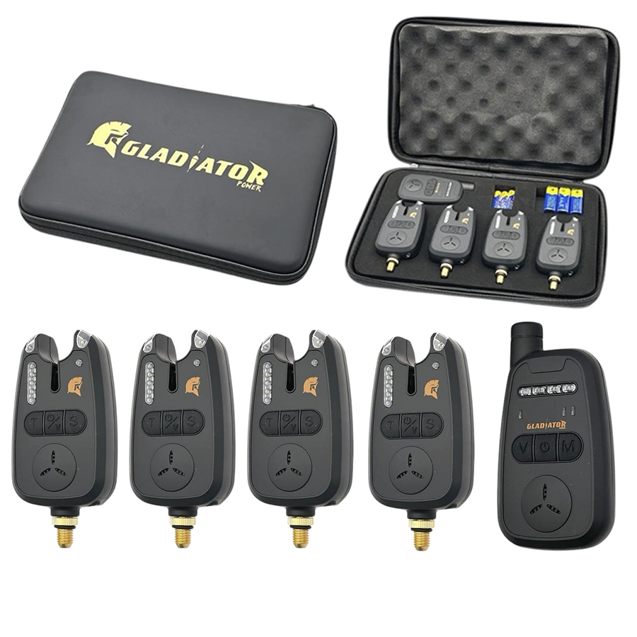 Набір сигналізаторів Gladiator RF298 4+1 Black з пейджером Набір сигналізаторів Gladiator RF298 4+1 Black з пейджером
