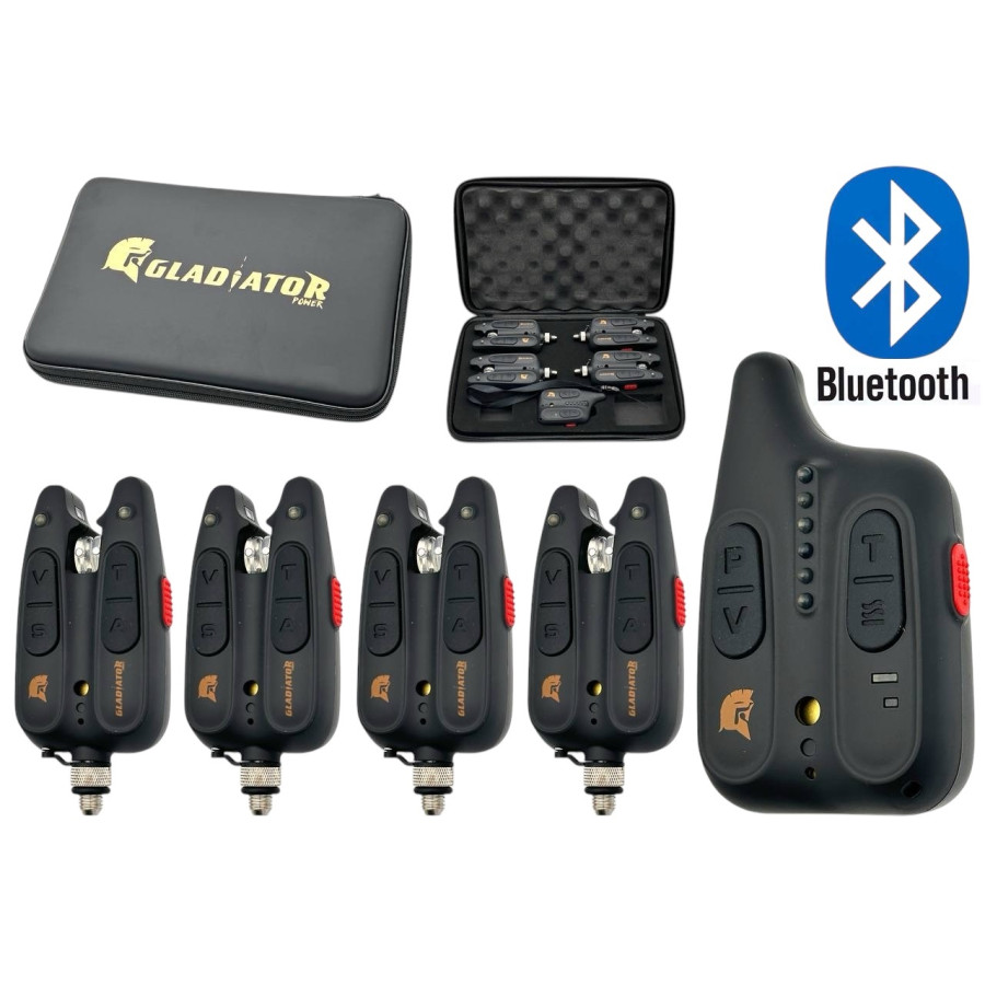 Набір сигналізаторів Gladiator BL1518 4+1 Black з пейджером+BLUETOOTH Набір сигналізаторів Gladiator BL1518 4+1 Black з пейджером+BLUETOOTH